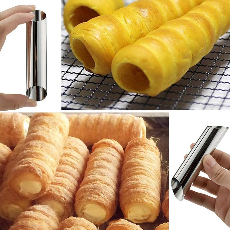 Stainless steel tapered Danish tube horn bag mold cylindrical horn crisp large spiral tube horn crisp mold baking tools - Image 5