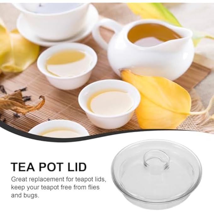 DOITOOL Glass Teapot Lid Replacement Clear Tea Kettle Replaceable Lid Glass Tea Filter Sealing Caps Water Pitcher Lid Tea Kettle Covers For Tea Kettle Glass Teapot Accessories  85Cm - Image 5