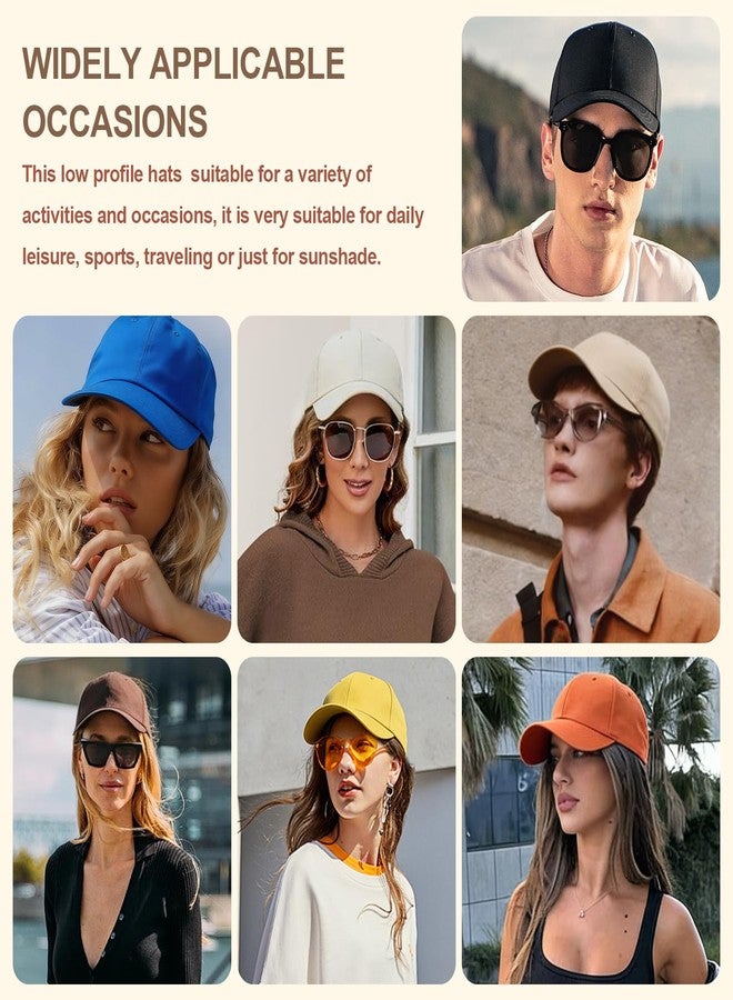 Doitory Baseball Cap Women Baseball Hat for Men,Vintage Adjustable Low Profile Ball Cap,Unisex Cotton Dad Hat for Daily Use Running Workouts（Black） - Image 5