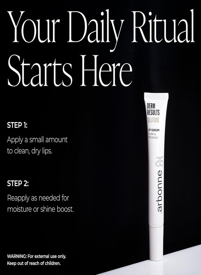 أربون سيروم الشفاه من DermResults Solutions – سيروم مرطب ومكثف للنساء بلمسة نهائية لامعة غنية بالرطوبة، وفيتامين سي مستقر، وزيوت نباتية، ومركب لتكبير الشفاه، 0.42 أونصة، من Arbonne. - Image 4
