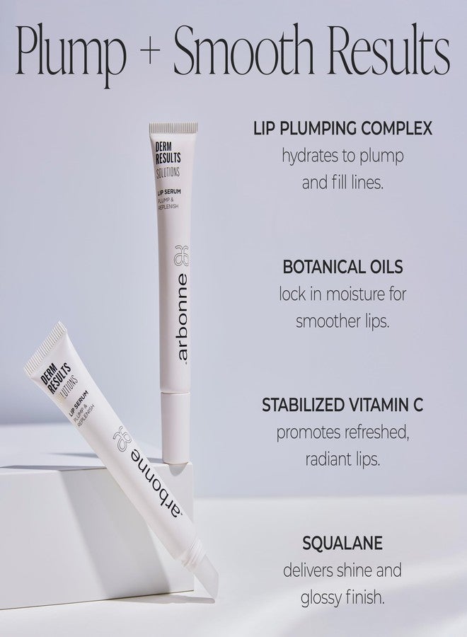 أربون سيروم الشفاه من DermResults Solutions – سيروم مرطب ومكثف للنساء بلمسة نهائية لامعة غنية بالرطوبة، وفيتامين سي مستقر، وزيوت نباتية، ومركب لتكبير الشفاه، 0.42 أونصة، من Arbonne. - Image 3