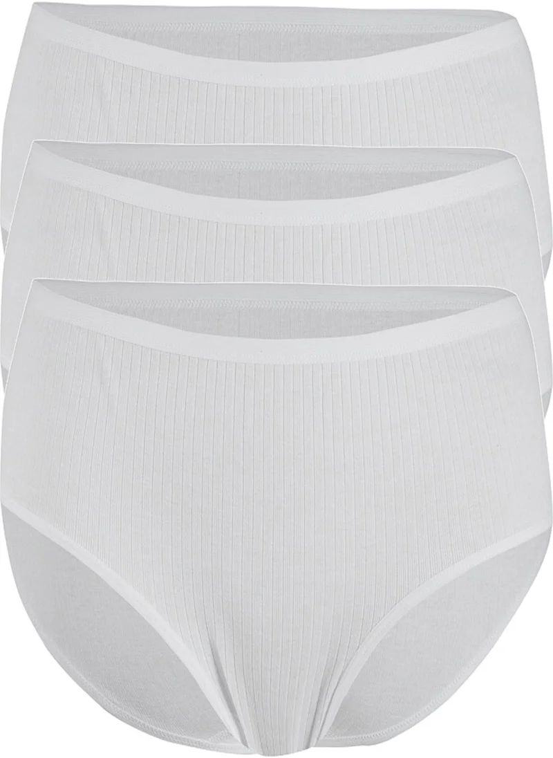 Yıldız Women 3-Pack Ribana Striped High Waist Bato Panties