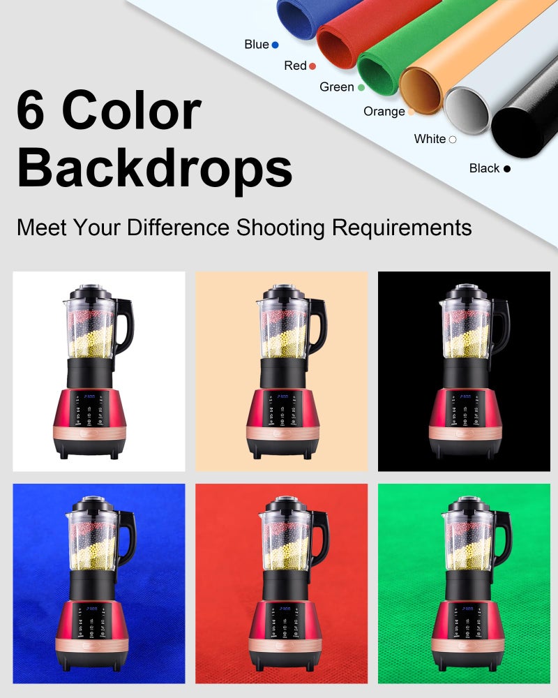 PULUZ Light Box Photography, 24x24 inch Large Photo Studio Light Box, Professional Dimmable Photo Booth with 120 LED Lights & 6 Backdrops for Jewelry and Food Items Product Photography - Image 4