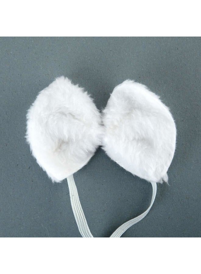 BinaryABC Bunny Rabbit Costume Set,Ears Headband Bow Ties Tail Set, Easter Party Favors Costume Decoration(White) - Image 5