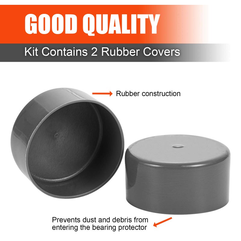 CZC AUTO Bearing Protector Bras 1.98 Inch Rubber Caps Dust Covers Replacement for Bearing Partner Bra for Trailer Boat Wheel, 2 Pack - Image 3