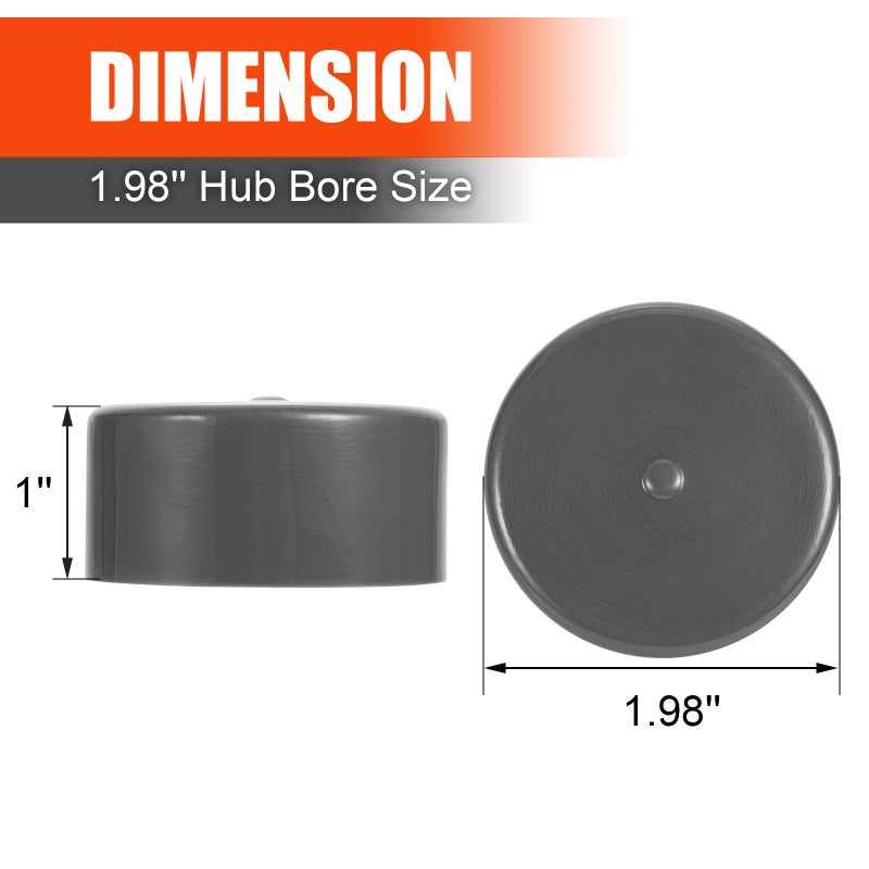 CZC AUTO Bearing Protector Bras 1.98 Inch Rubber Caps Dust Covers Replacement for Bearing Partner Bra for Trailer Boat Wheel, 2 Pack - Image 2
