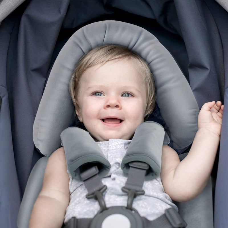 COOLBEBE Upgraded 3-in-1 Babybody Support & Strap Covers Set for Newborn Infant - Extra Soft Car Seat Insert Cushion Pad, Perfect for Carseats, Strollers, Swing - Image 2