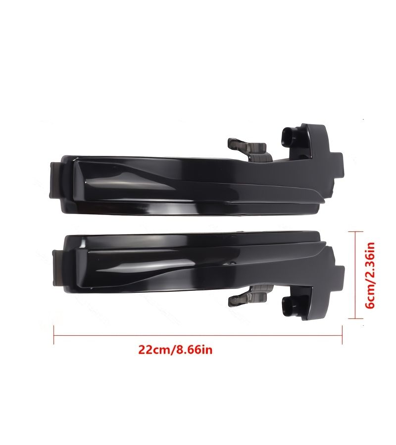 Two Led Dynamic Turn Signal Side Mirrors For Volvo V40 CC II V60 S60 2011-2018 S80 And V70 III With Flowing Turn Indicator Lights Without Battery L-Vlv-02 - Image 2