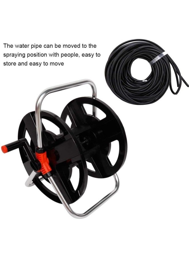 klarako Portable Hose Cart Water Pipe Storage Rack Reel Garden Tool Accessories for 20m Water Hose Hose Rack Water Pipe Reel