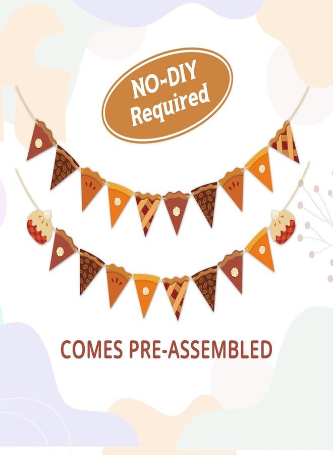 Yewfold Thanksgiving Pie Banner Indoor, 9.8Ft Thanksgiving Garland Decor for Fall Party Harvest Home Mantel Decorations Supplies - Image 3
