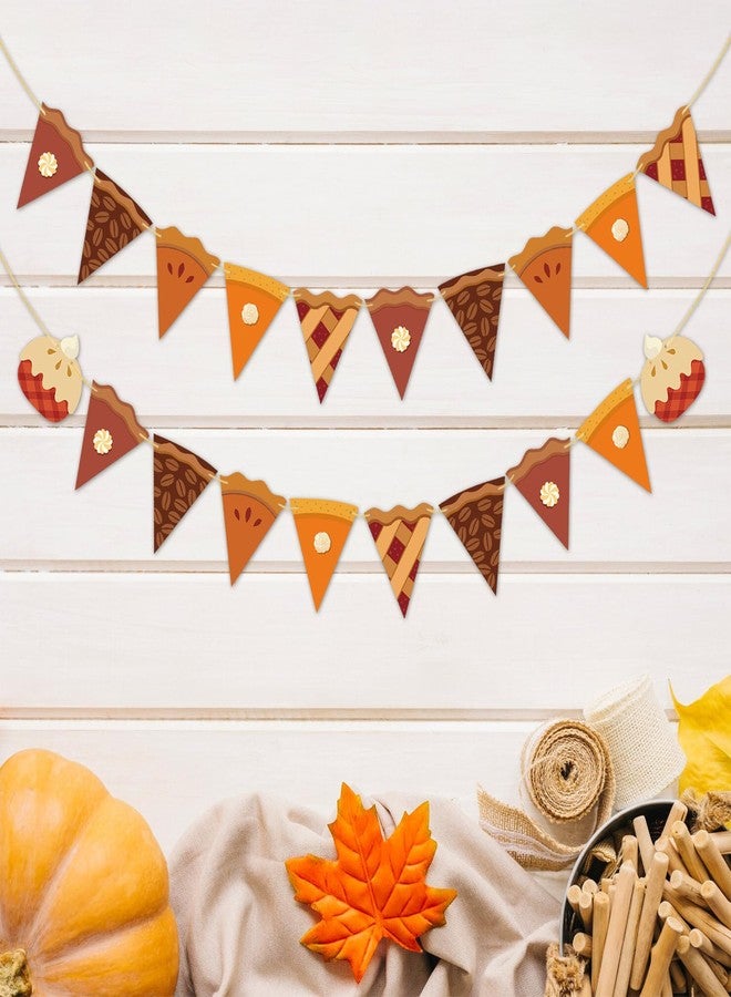 Yewfold Thanksgiving Pie Banner Indoor, 9.8Ft Thanksgiving Garland Decor for Fall Party Harvest Home Mantel Decorations Supplies - Image 5