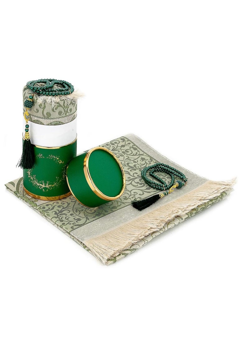 DubaiGallery سجادة صلاة مسلمة من شنيلا 1 قطعة، سجادة أرضية من خيوط ملونة، مجموعة سجادة صلاة مسبحة، سجادة حج، متاحة في الداخل والخارج، لغرفة النوم وغرفة المعيشة - Image 1