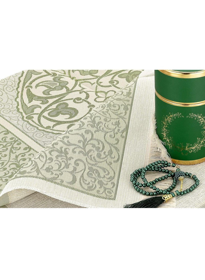 DubaiGallery سجادة صلاة مسلمة من شنيلا 1 قطعة، سجادة أرضية من خيوط ملونة، مجموعة سجادة صلاة مسبحة، سجادة حج، متاحة في الداخل والخارج، لغرفة النوم وغرفة المعيشة - Image 2