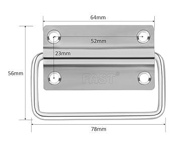 BOSNEY implemental Bosney Furniture Drawer Bed Storage Box Cabinet Pull Handle 3 Inch Silver Pack of 4 Pieces - Image 2