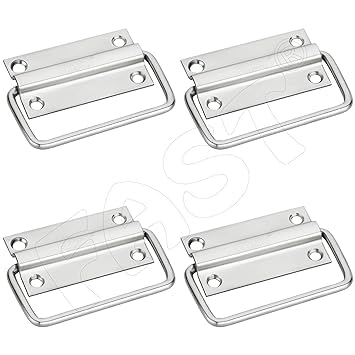 BOSNEY implemental Bosney Furniture Drawer Bed Storage Box Cabinet Pull Handle 3 Inch Silver Pack of 4 Pieces - Image 3