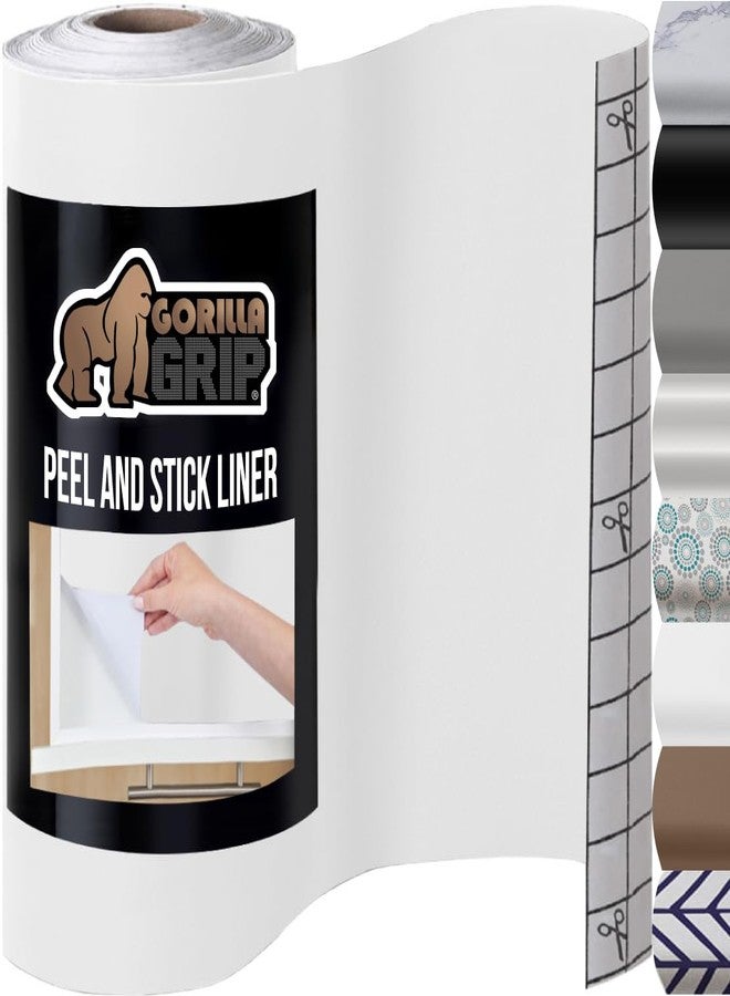 GORILLA GRIP Peel and Stick Paper, Removable Cover for Books, Shelves, Countertops, Drawers, Cabinets and Crafts, Easy Install Kitchen Decor, Shelf, Cabinet Liners, 17.5 in x 10 FT Bright White - Image 1