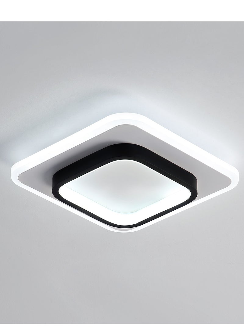 Goeco LED Ceiling Light, Nordic Square Ceiling Lamp for Hallways Living Room Bedroom - Image 1