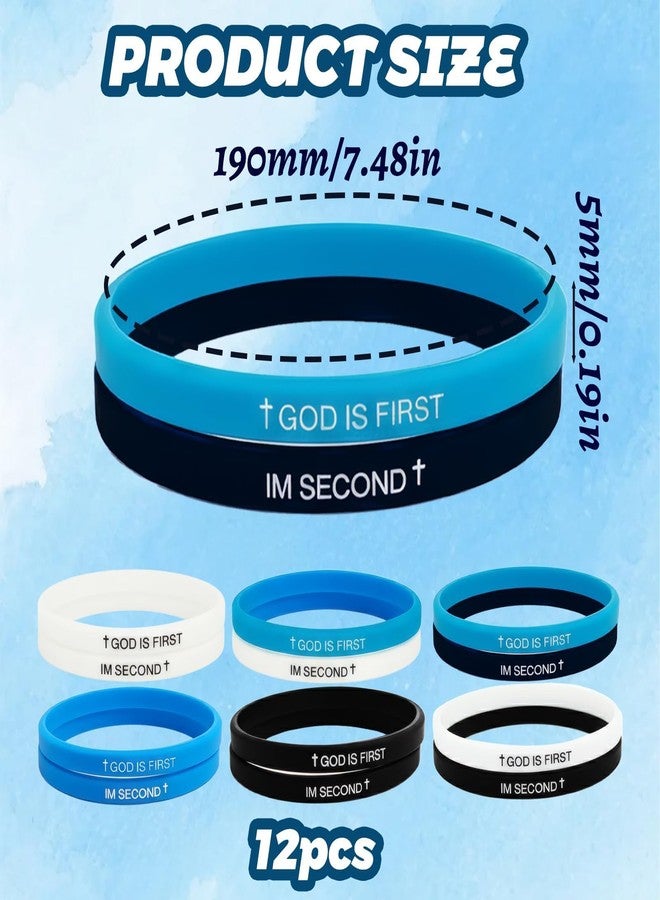 CZFSWT 12 Pcs God Is First i Am Second Bracelet, God First i Am Second Bracelet Suitable for Daily Use Church Activities and Spiritual Gift - Image 2