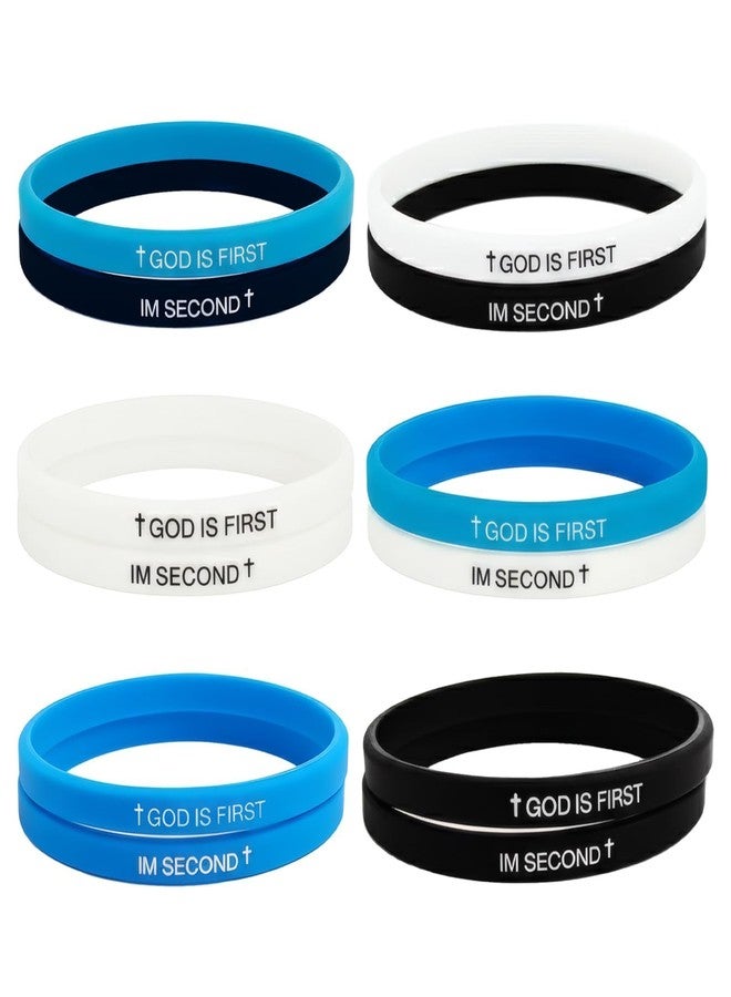 CZFSWT 12 Pcs God Is First i Am Second Bracelet, God First i Am Second Bracelet Suitable for Daily Use Church Activities and Spiritual Gift - Image 1