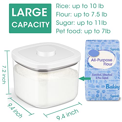 TBMAXS Airtight Rice Container 10 Lbs, Clear Plastic Food Storage Container Bin For Flour Sugar, Dry Food Holder with Easy Locking Lid for Kitchen Pantry Organization and Storage - Image 2