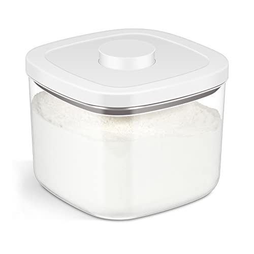 TBMAXS Airtight Rice Container 10 Lbs, Clear Plastic Food Storage Container Bin For Flour Sugar, Dry Food Holder with Easy Locking Lid for Kitchen Pantry Organization and Storage - Image 1