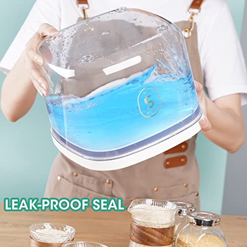 TBMAXS Airtight Rice Container 10 Lbs, Clear Plastic Food Storage Container Bin For Flour Sugar, Dry Food Holder with Easy Locking Lid for Kitchen Pantry Organization and Storage - Image 5