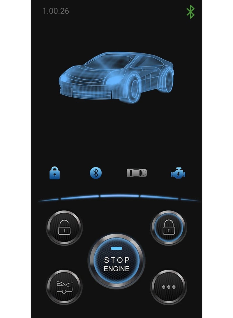 AROAQ Automatic System Car Switch Keyless Entry,One-button Engine Start Alarm System,One-button Remote Start and Stop,Automatic Anti-theft System(One Key) - Image 2