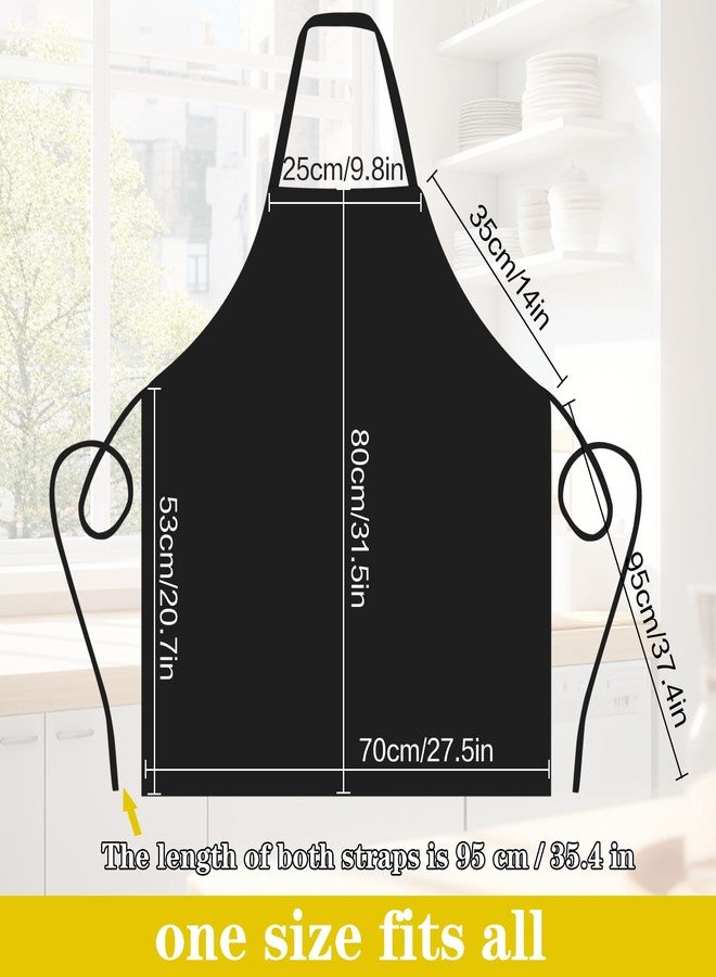 Cabaubl 12 Pack Black Bib Apron,Unisex Bib Aprons Bulk,Chef Apron without Pockets,Washable Kitchen Aprons for Women Men Kitchen Cooking, Crafting Painting, BBQ(Black) - Image 2