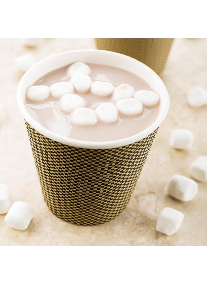 Restaurantware Restaurantware 8 Ounce Disposable Cups, Pack of 500 Spiral Wall Hot Cups–Lids Sold Separately, Double Wall, Mocha Print with Paper Insulation, Pin Check Design, Perfect for Tea, Coffee, and More  - Image 3