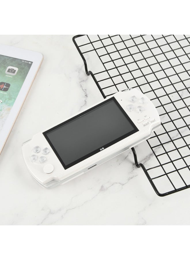 X6 Game Machine 4.3 Large Screen Nostalgic Handheld 128 Arcade Retro Handheld Game Machine PSP Game Machine Spot-Product Color:White-Model:X6 Special Edition - Image 3