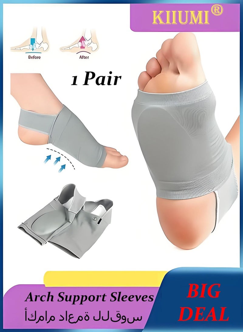KIIUMI 1 Pair of Arch Support Sleeves - Metatarsal Compression Brace for Flat Foot Support - Image 1
