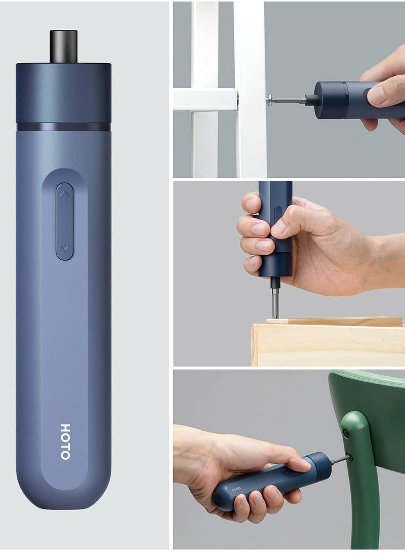 HOTO Electric Cordless Screwdriver 3.6V – 1500mAh USB Rechargeable, All-in-One Power Tool with Manual-Automatic Mode, 2 S2 Steel Long Bits – Ideal for Circuit & Electronics Repair, DIY, and Home Projects  - Image 2
