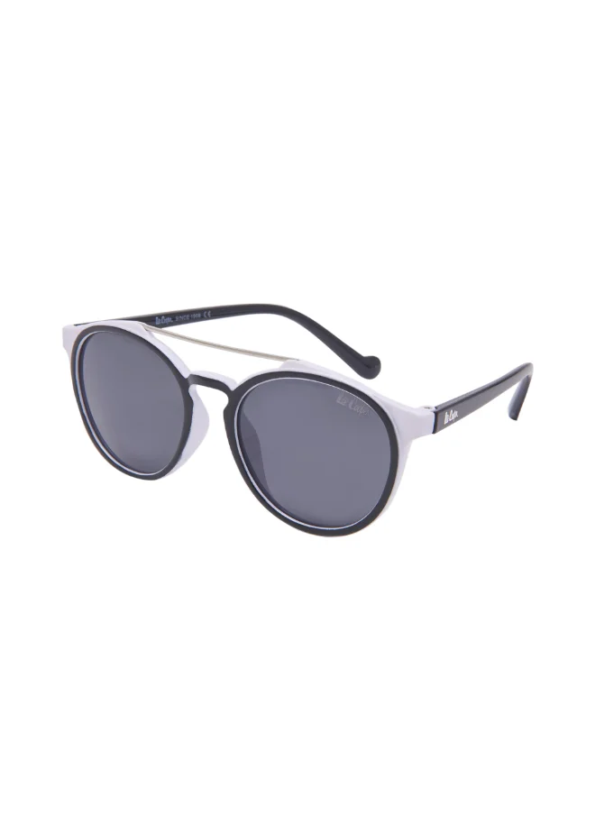 لي كوبر Polarized PC+METAL Grey with Round type, Round Shape47-13-125 mm Size, 0.74MM POLARZIED Lens Material, Black Frame Color