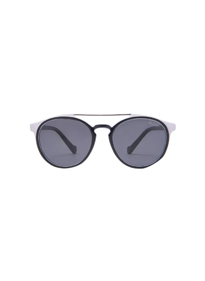 لي كوبر Polarized PC+METAL Grey with Round type, Round Shape47-13-125 mm Size, 0.74MM POLARZIED Lens Material, Black Frame Color