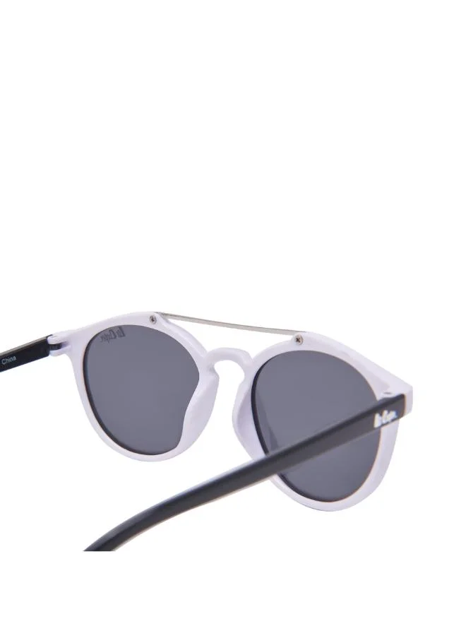 Lee Cooper Polarized Sunglasses Black Frame Grey Mirror Lens 47mm  - LCK109C02