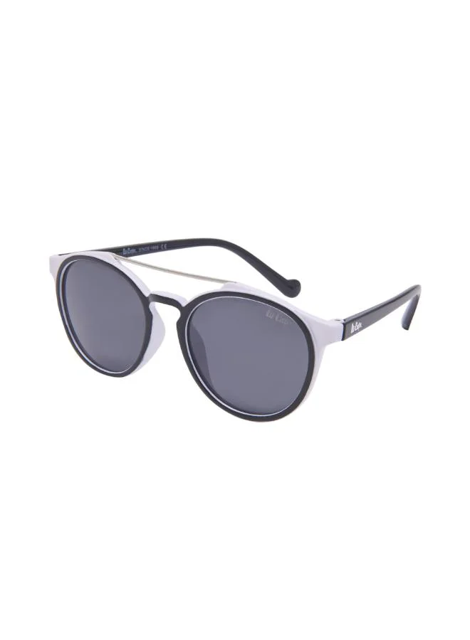 Lee Cooper Polarized Sunglasses Black Frame Grey Mirror Lens 47mm  - LCK109C02