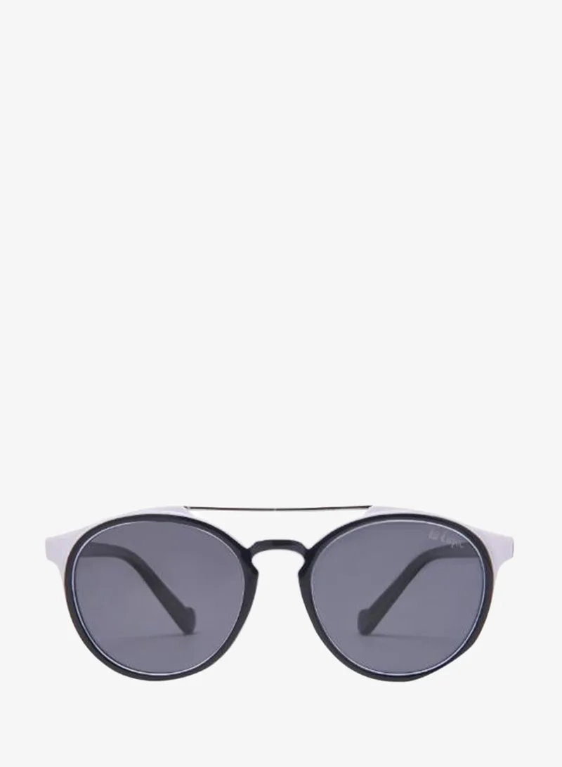 Lee Cooper Polarized Sunglasses Black Frame Grey Mirror Lens 47mm  - LCK109C02