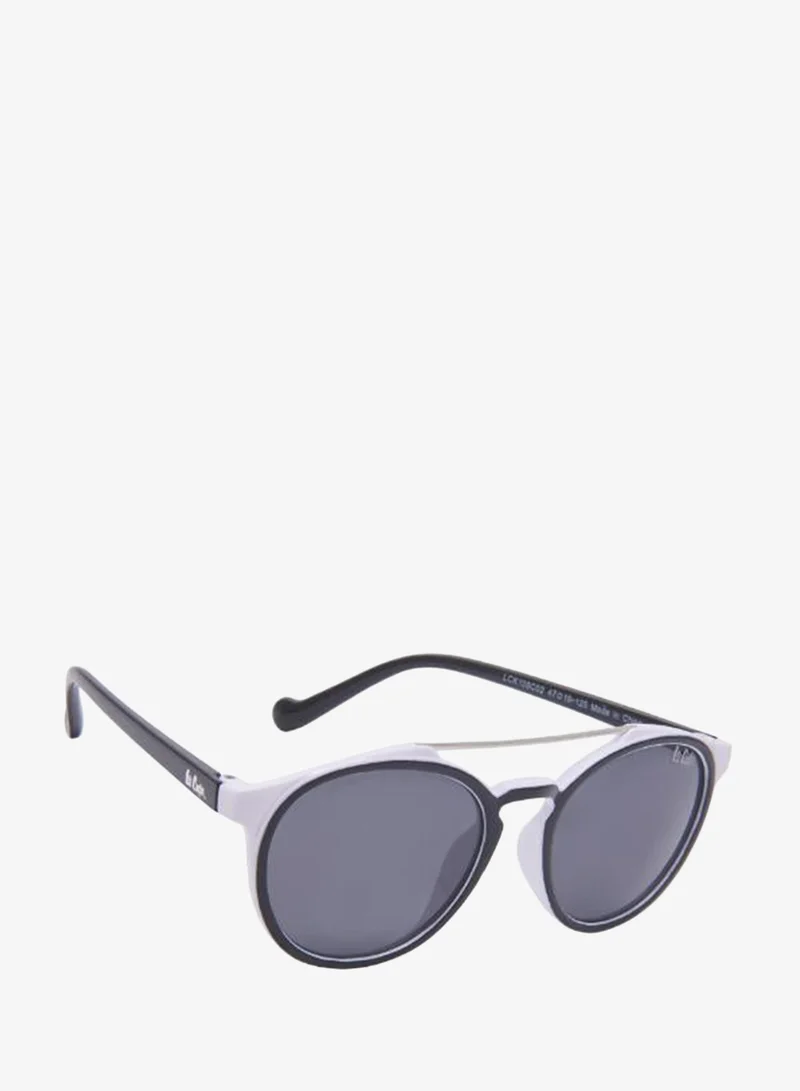 Lee Cooper Polarized Sunglasses Black Frame Grey Mirror Lens 47mm  - LCK109C02