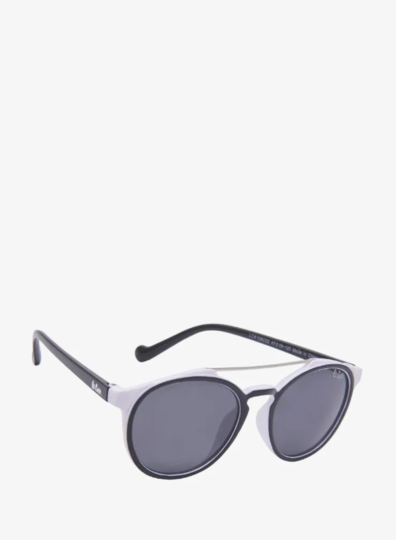 Lee Cooper Polarized Sunglasses Black Frame Grey Mirror Lens 47mm  - LCK109C02
