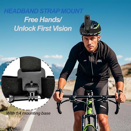 Sruim Chest Mount Harness Chesty Vest Head Mount Strap Kit for Insta 360 X5 X4 X3 X2 X ACE Pro ONE RS R GO 2 3, Compatible with GoPro Hero 12 11 10 9 8 7 6 5 4 3+ Max, DJI Osmo Action 4 3 2 Cameras - Image 4
