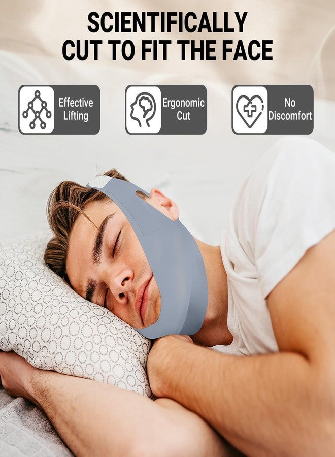 Endbag Anti Snore Chin Strap for CPAP Users, Snore Stopper with Adjustable Velcro Chin Strap for Sleeping Comfortable Stop Snoring Solution Anti Snoring Devices Breathable and Reusable （Two Couple Outfits） - Image 2