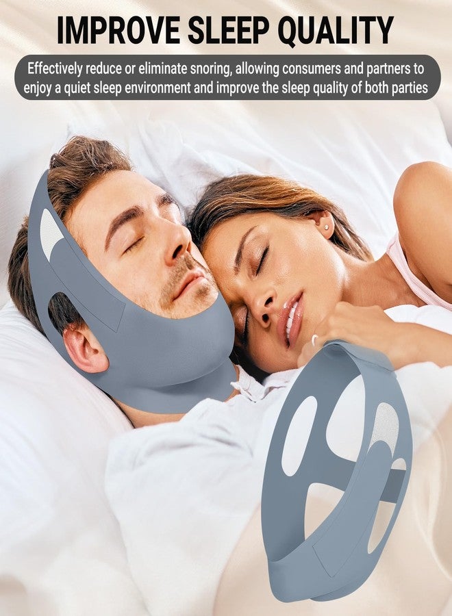 Endbag Anti Snore Chin Strap for CPAP Users, Snore Stopper with Adjustable Velcro Chin Strap for Sleeping Comfortable Stop Snoring Solution Anti Snoring Devices Breathable and Reusable （Two Couple Outfits） - Image 4