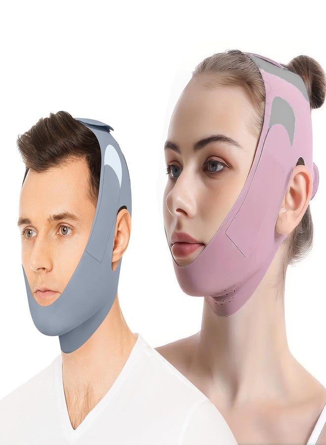 Endbag Anti Snore Chin Strap for CPAP Users, Snore Stopper with Adjustable Velcro Chin Strap for Sleeping Comfortable Stop Snoring Solution Anti Snoring Devices Breathable and Reusable （Two Couple Outfits） - Image 1
