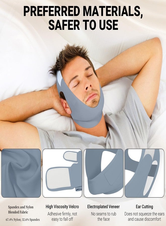 Endbag Anti Snore Chin Strap for CPAP Users, Snore Stopper with Adjustable Velcro Chin Strap for Sleeping Comfortable Stop Snoring Solution Anti Snoring Devices Breathable and Reusable （Two Couple Outfits） - Image 5