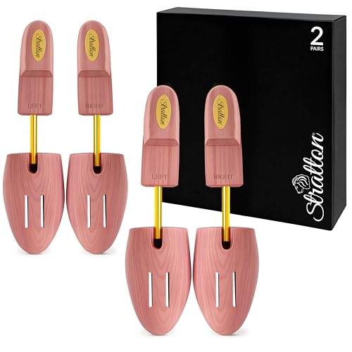 Stratton Cedar Shoe Tree - Shoe Trees for Men & Women, Sneakers, Widener & Shaper | GROWN IN USA (Medium (Fits Shoe Sizes 9-10), 2 PACK) - Image 1