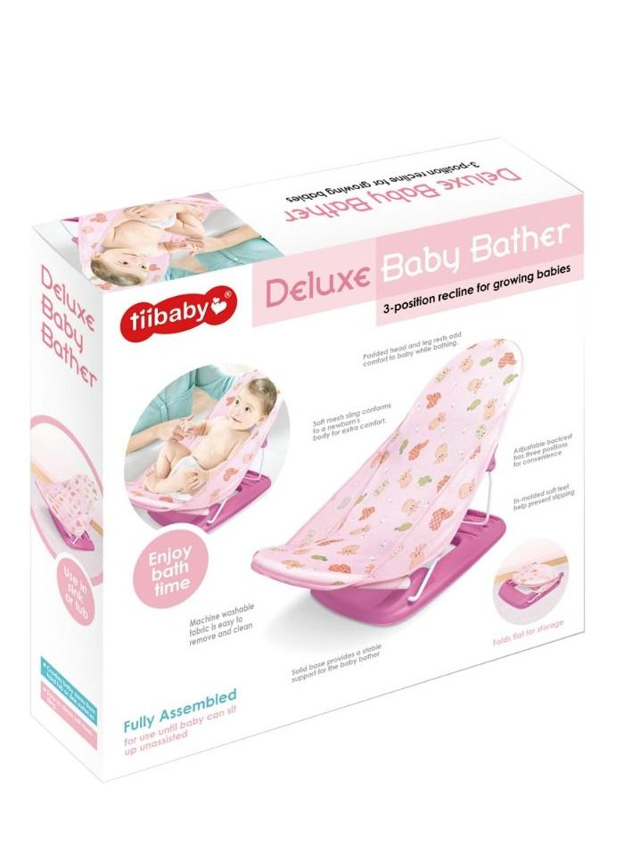 Tiibaby Foldable Deluxe Baby Bath Seat (Pink ) - Image 2