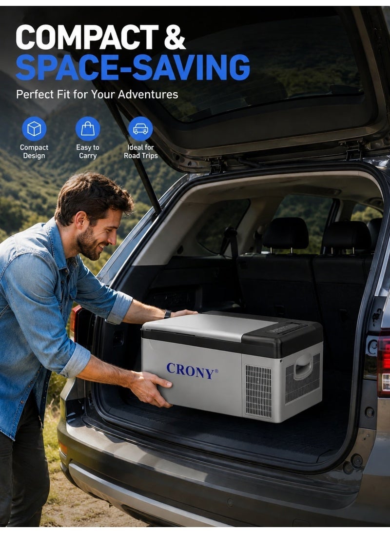 CRONY Car Refrigerator 15L/C15 Portable Refrigerator, Small Car Refrigerator, Freezer, Outdoor Refrigerator, 12V Compressor Refrigerator. Deep cooling to -20°C, suitable for food preservation/outdoor/home/travel/camping use. - Image 4