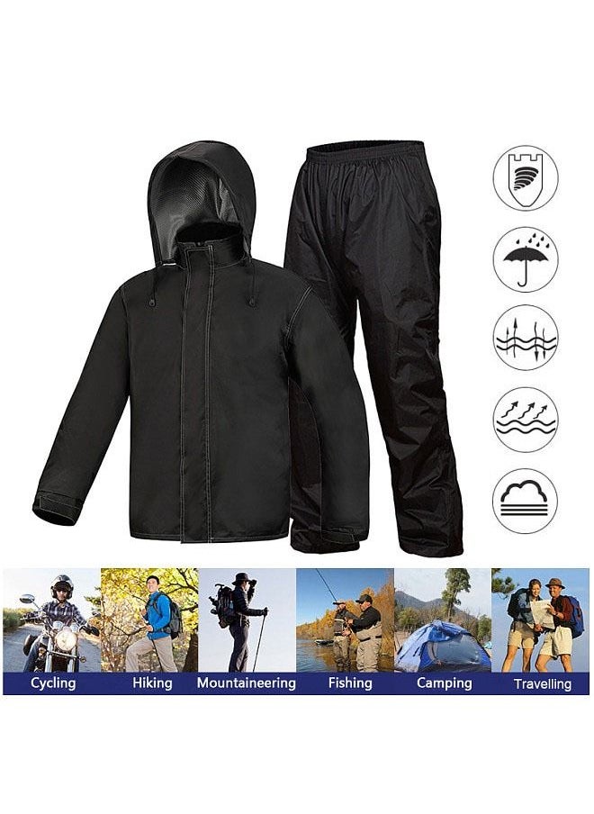 Generic - Rain Suit Waterproof Cycling Cover Rain Unisex Hiking Raincoat Pants Rainwear - Image 1