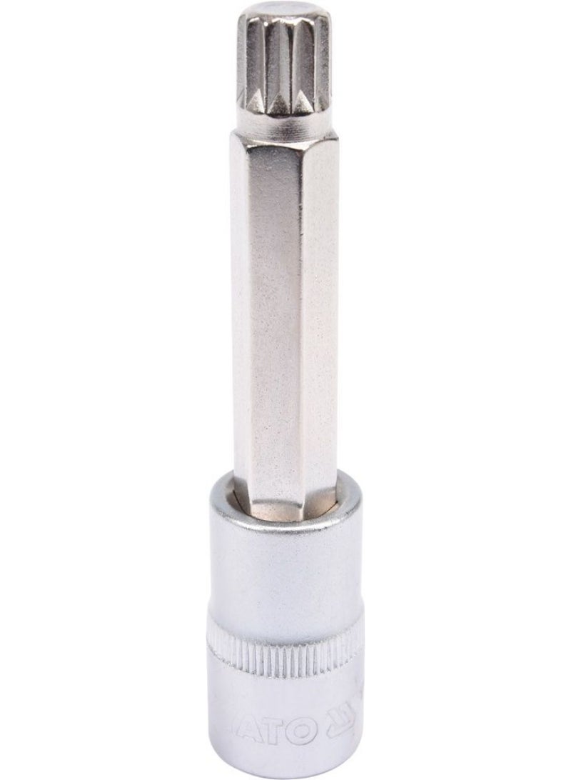 YATO Socket Bit 1/2" Spline M12 L=100mm YT-04354