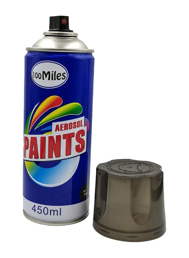 100Miles AER0SOL 450ml Spray Paint Coverage Mat Black Finish for Metal, Wood, and Plastic Surfaces - Image 1